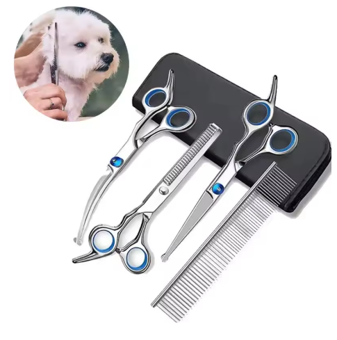 Kit Profesional de Peluquería Canina (5 Piezas) - Punta Redonda de Seguridad